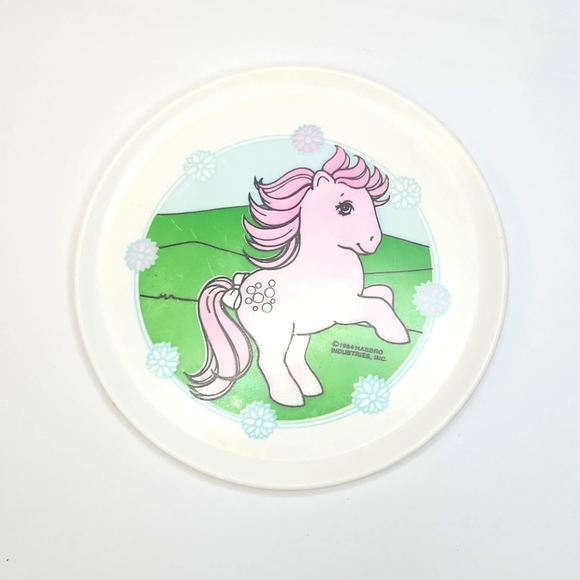 1 VINTAGE 1984 MLP My Little Pony Tea Party Plate Hasbro Twinkle Teaset Piece - Picture 1 of 3